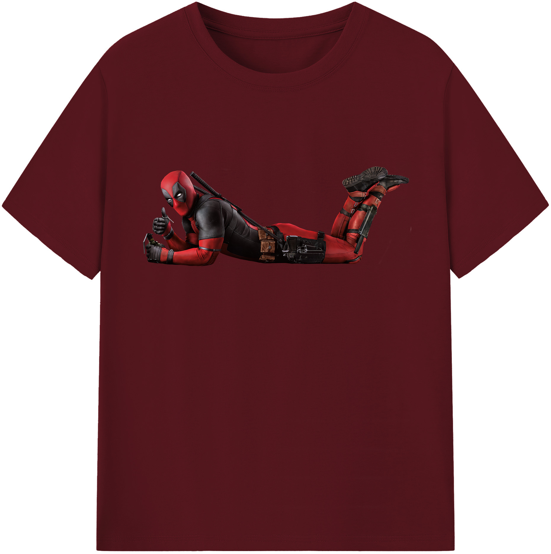 （画像用） Deadpool デッドプール 綿100％半袖Tシャツ（フロントプリント）